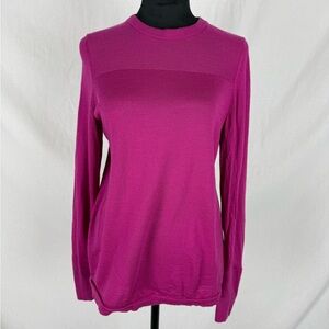 J.Jill Wearever Collection 100% Merino Wool Sweater – Magenta Pink | Size Medium